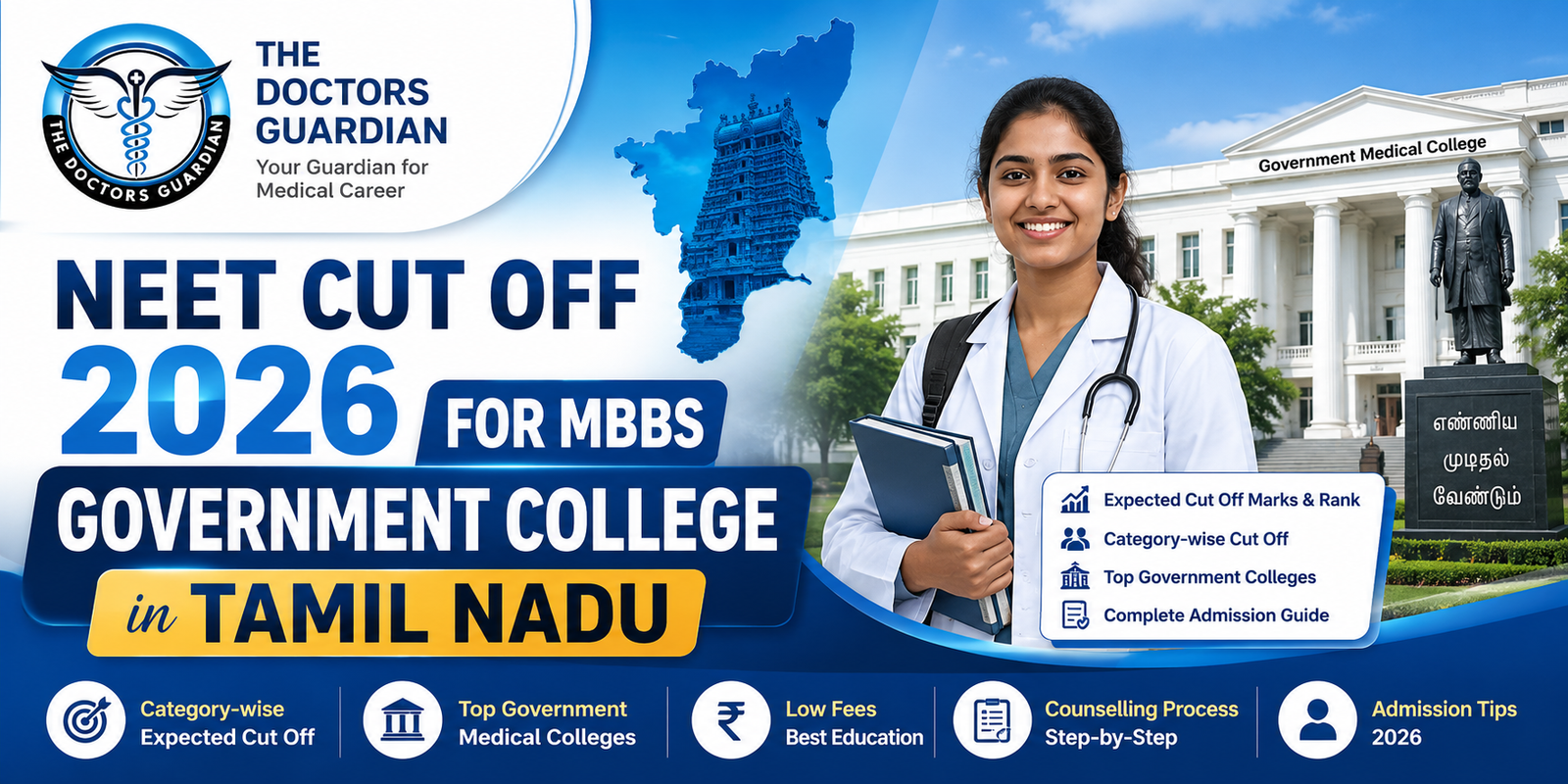 NEET Cut Off 2026 for MBBS Government College in Tamil Nadu