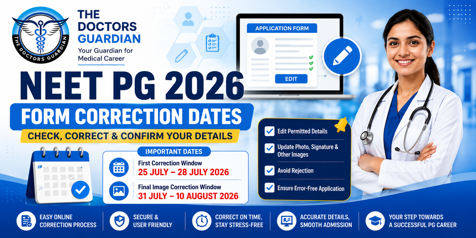 NEET PG 2026 Form Correction Dates
