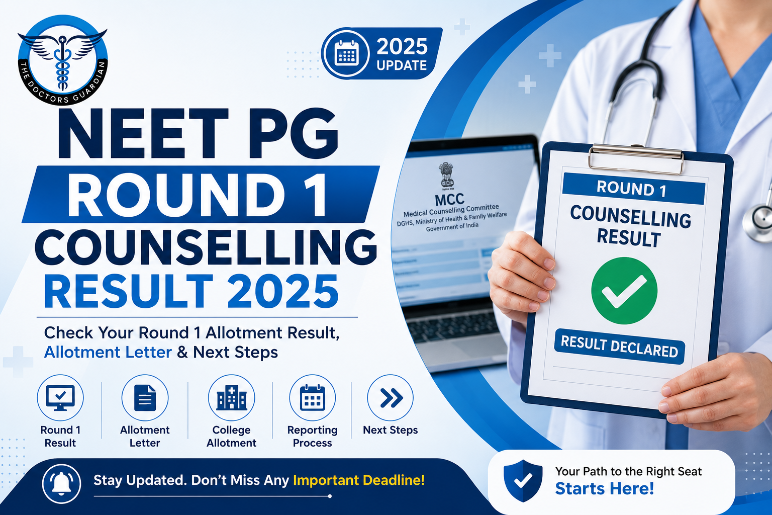 NEET PG Round 1 Counselling Result 2025