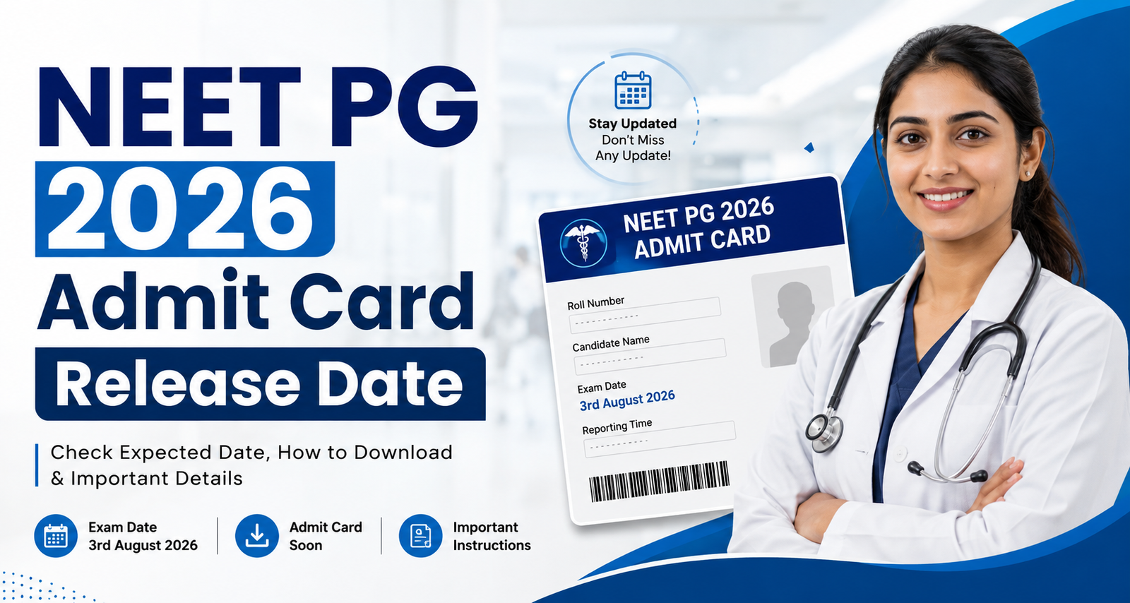 NEET PG 2026 Admit Card Release Date