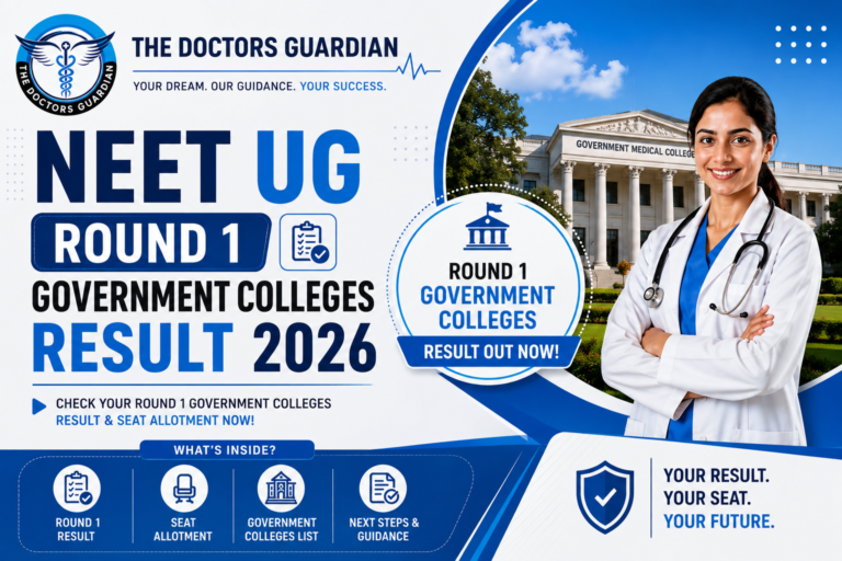 NEET UG Round 1 Government Colleges Result 2026