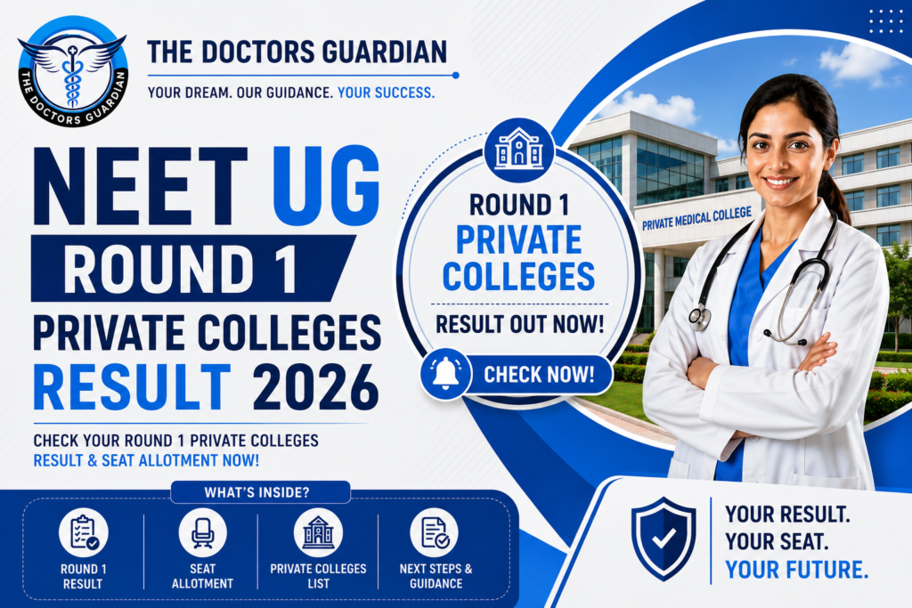 NEET UG Round 1 Private Colleges Result 2026