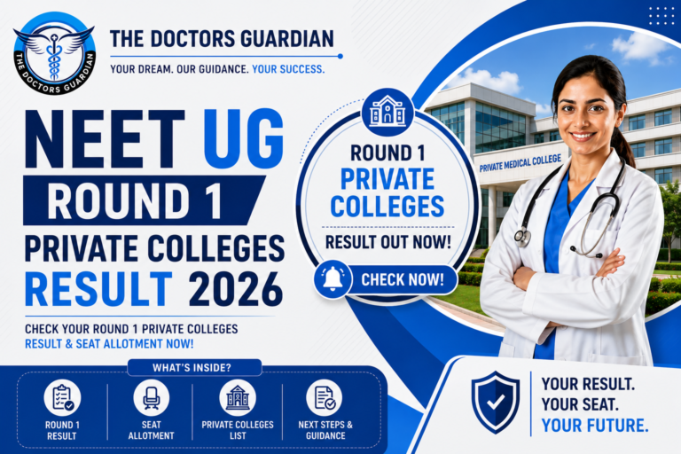 NEET UG Round 1 Private Colleges Result 2026