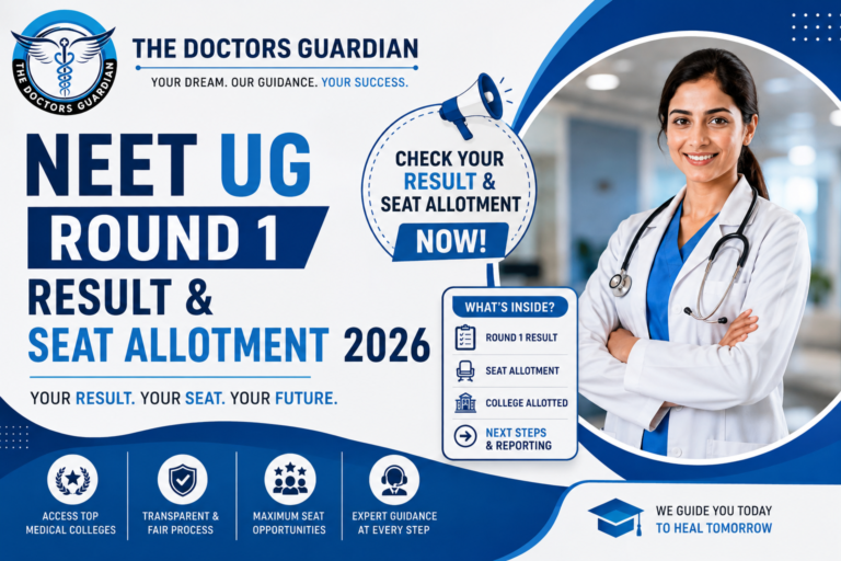 NEET UG Round 1 Result & Seat Allotment 2026