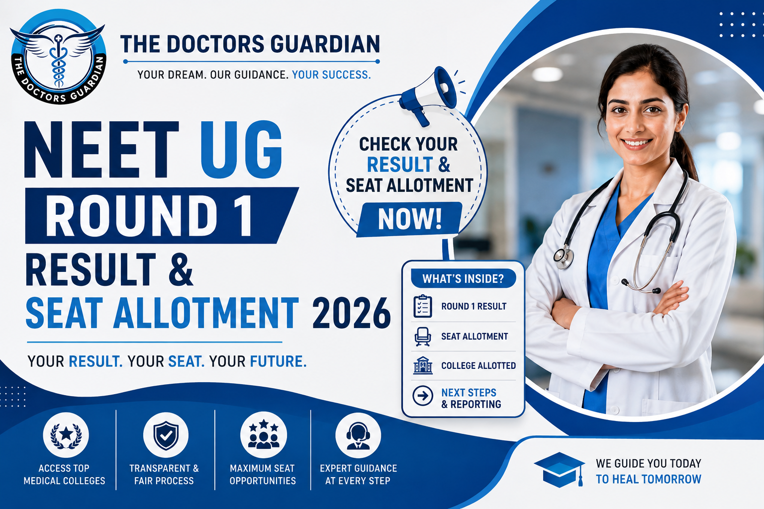 NEET UG Round 1 Result & Seat Allotment 2026