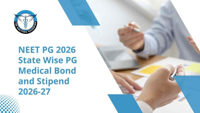 NEET PG 2026 State Wise PG Medical Bond and Stipend 2026-27